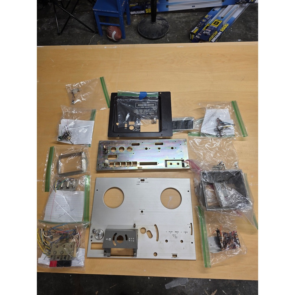 Akai X-1800SD Reel to Reel Parts Lot Bundle - 14 Pieces OEM